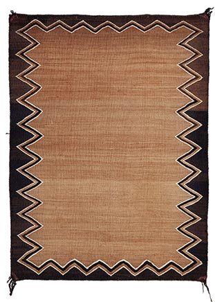 Double Saddle Blanket with a Copper-Colored Field