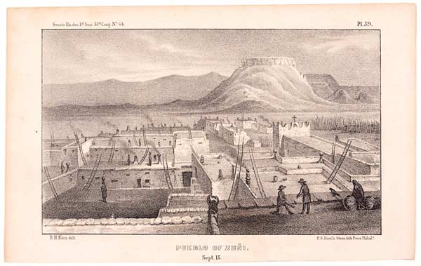 Pueblo of Zuñi, 1850, by P. S. Duval
